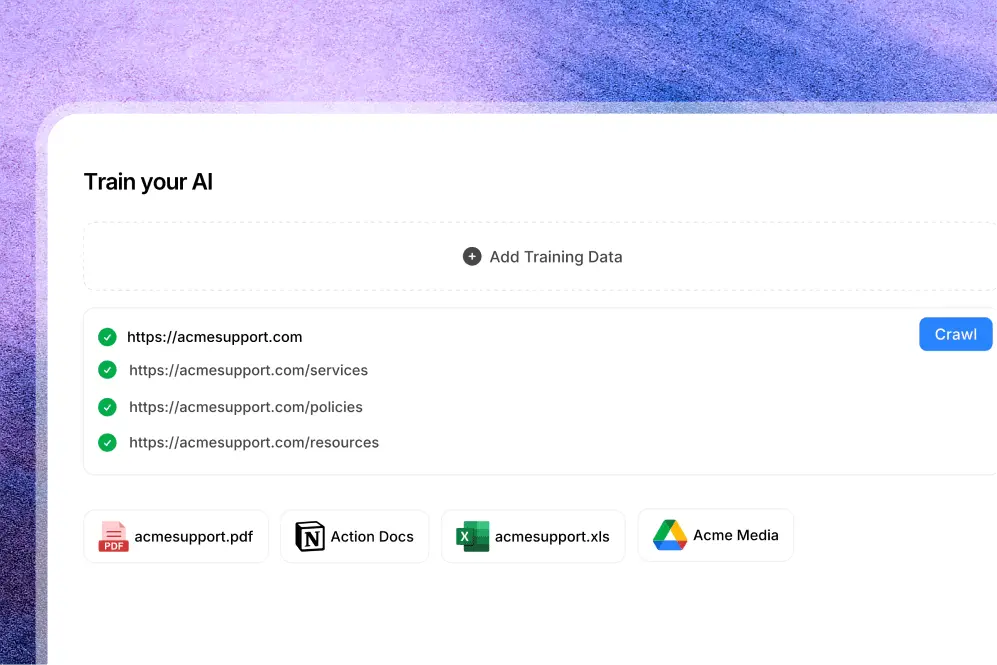 YourGPT AI chatbot connect your knowledge source - step 1 workflow demonstration